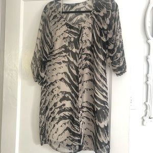 Express button down shirt dress sz small